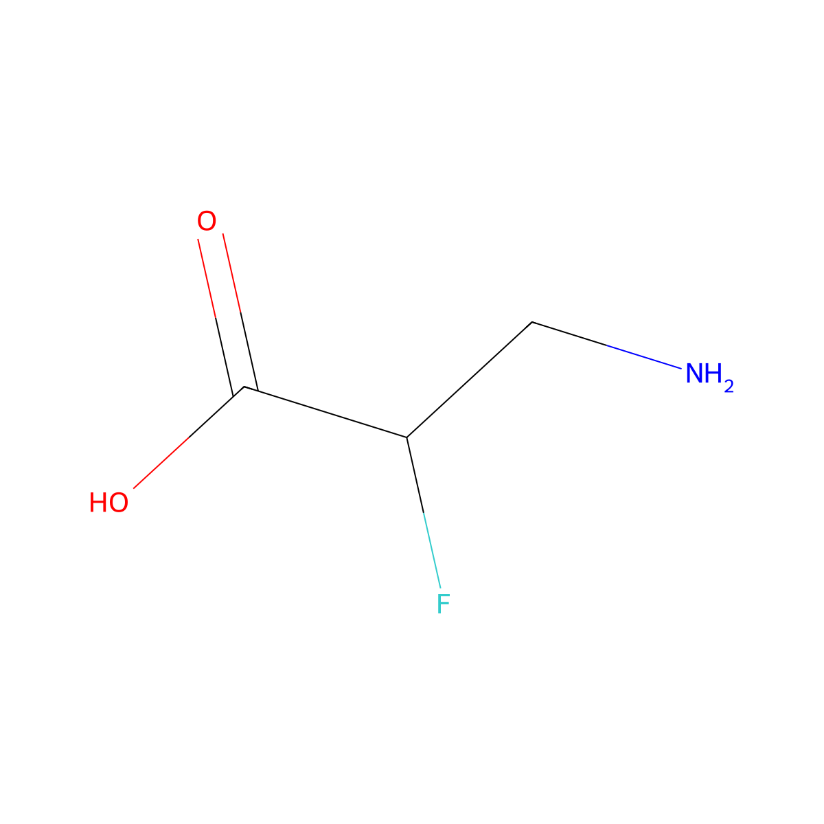alpha-Fluoro-beta-alanine molecular structure, CAS 3821-81-6