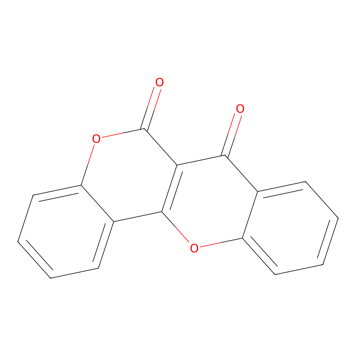 6H,7H-(1)Benzopyrano(4,3-b)(1)benzopyran-6,7-dione molecular structure, CAS 38210-27-4