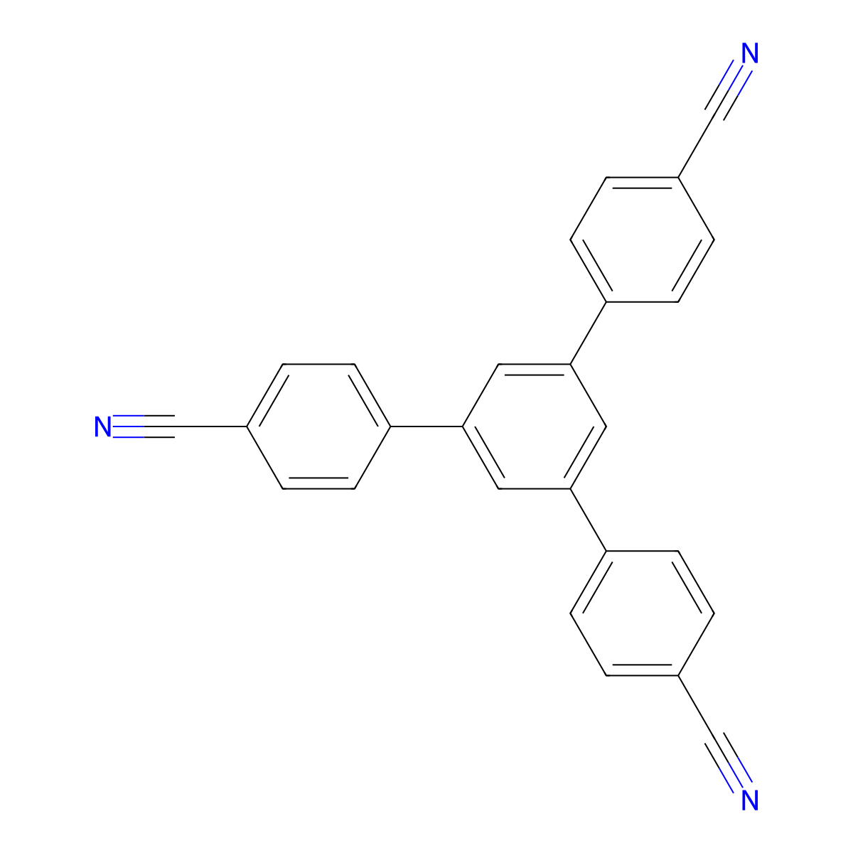 5'-(4-Cyanophenyl)[1,1':3',1''-terphenyl]-4,4''-dicarbonitrile molecular structure, CAS 382137-78-2