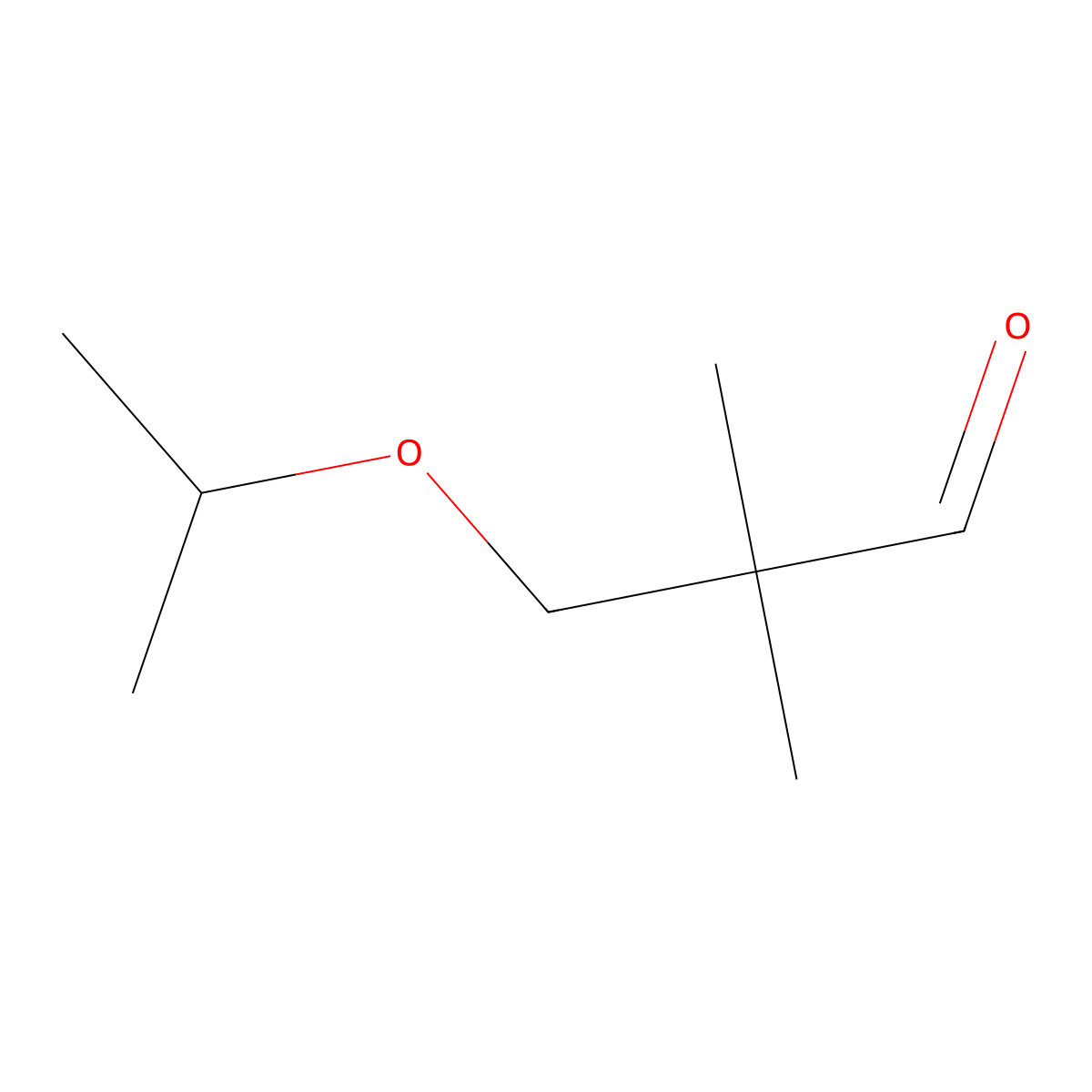 2,2-Dimethyl-3-(propan-2-yloxy)propanal molecular structure, CAS 38216-90-9