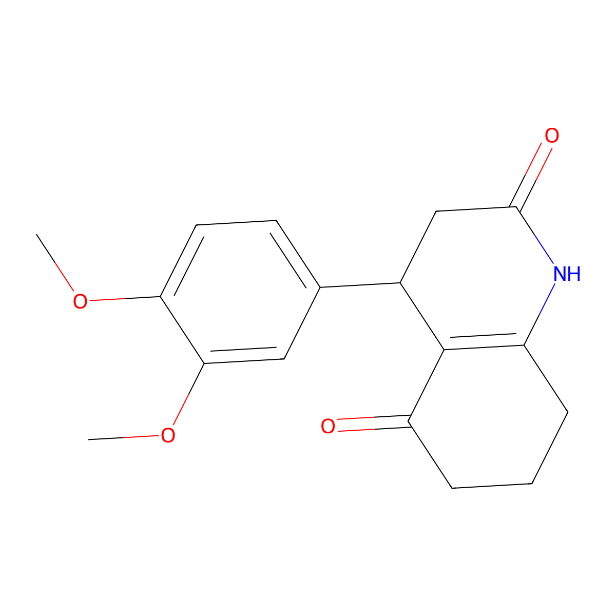 4-(3,4-Dimethoxyphenyl)-1,3,4,6,7,8-hexahydroquinoline-2,5-dione molecular structure, CAS 382161-53-7