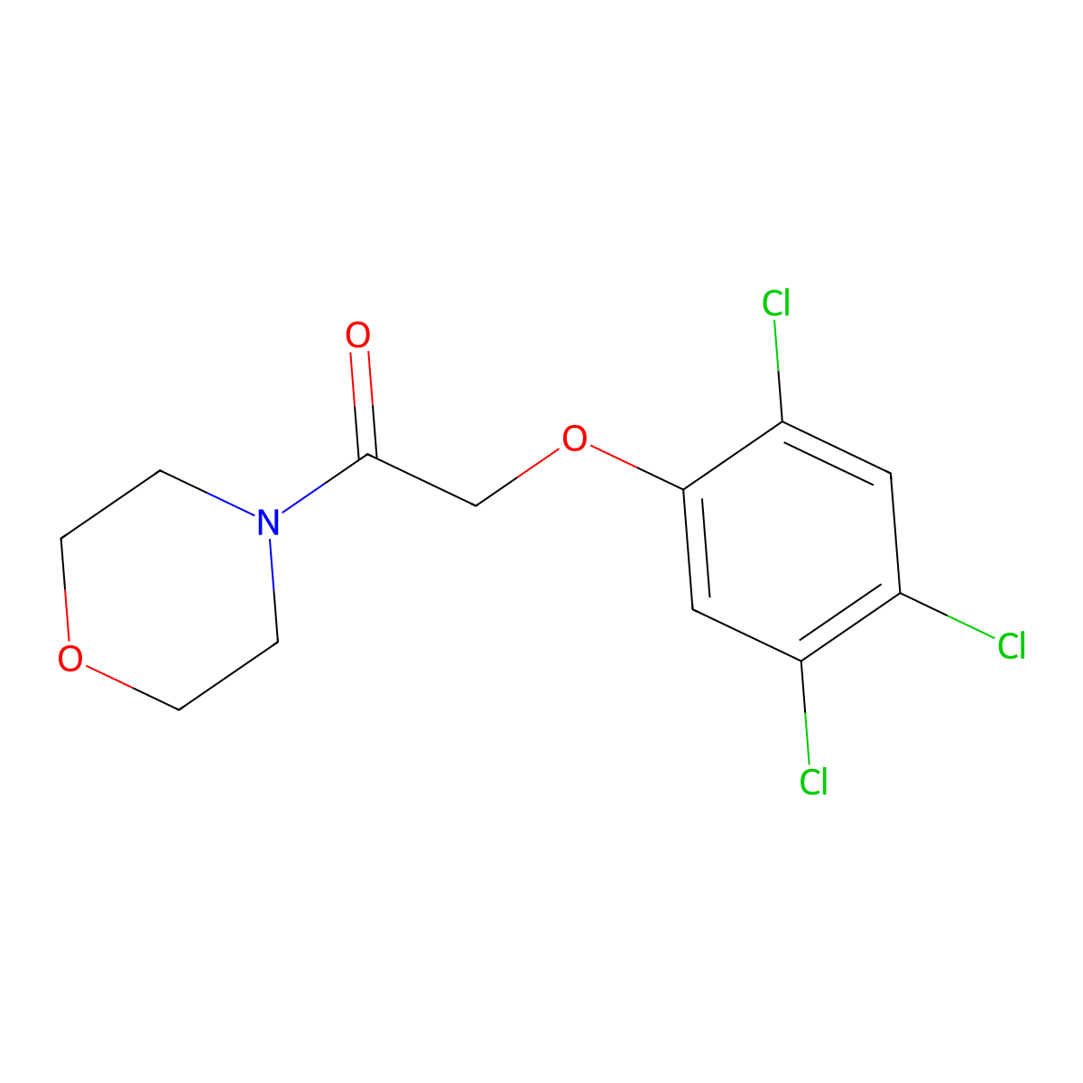 1-Morpholin-4-yl-2-(2,4,5-trichlorophenoxy)ethanone molecular structure, CAS 382172-70-5