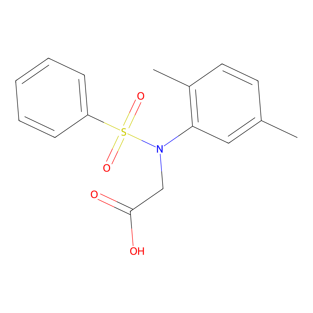 N-(2,5-Dimethylphenyl)-N-(phenylsulfonyl)glycine molecular structure, CAS 382175-67-9