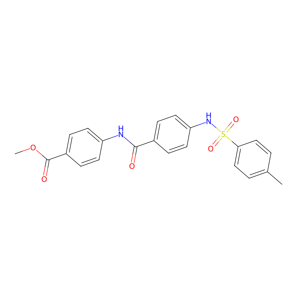 Methyl 4-{[(4-{[(4-methylphenyl)sulfonyl]amino}phenyl)carbonyl]amino}benzoate molecular structure, CAS 382176-37-6