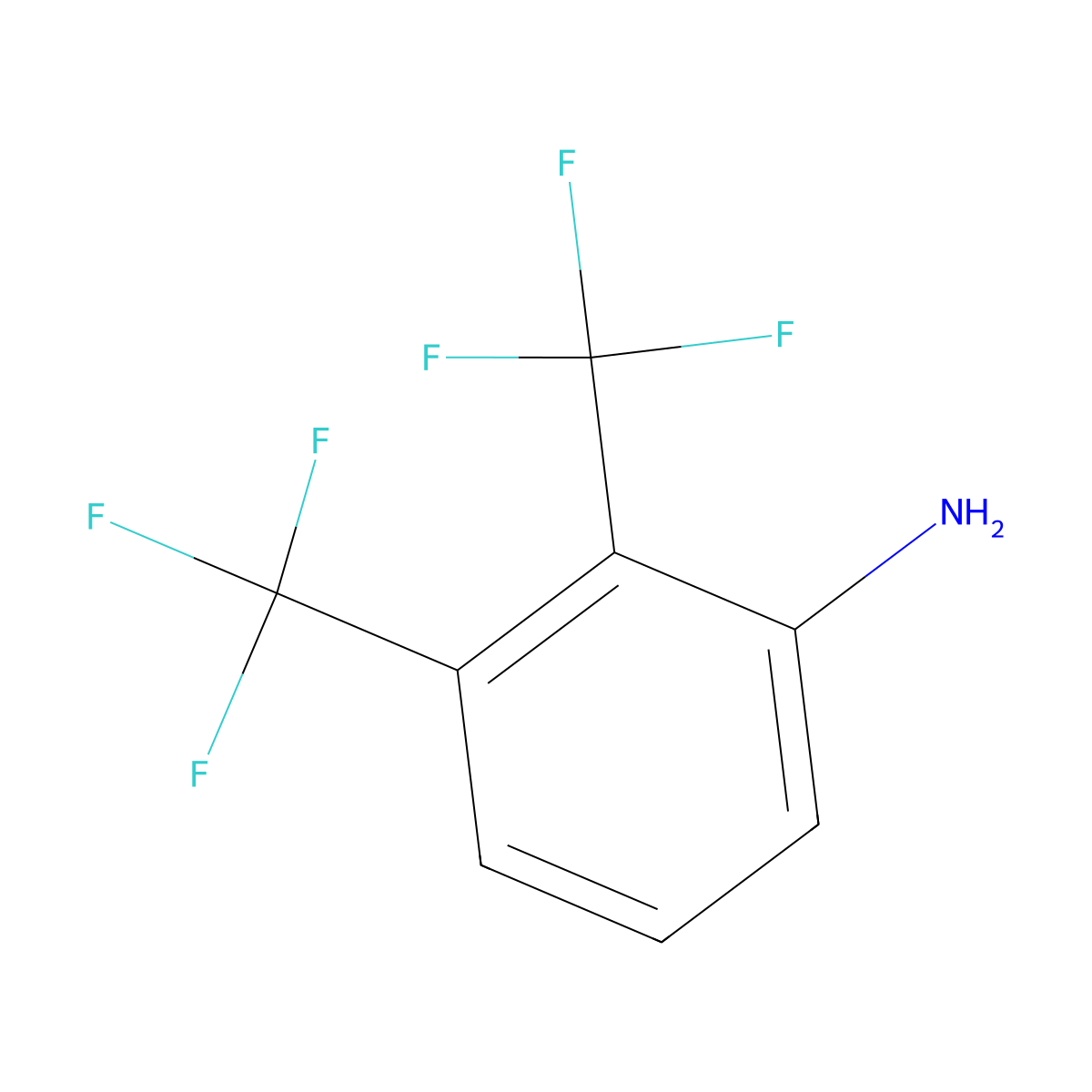 2,3-Bis(trifluoromethyl)aniline molecular structure, CAS 3822-20-6