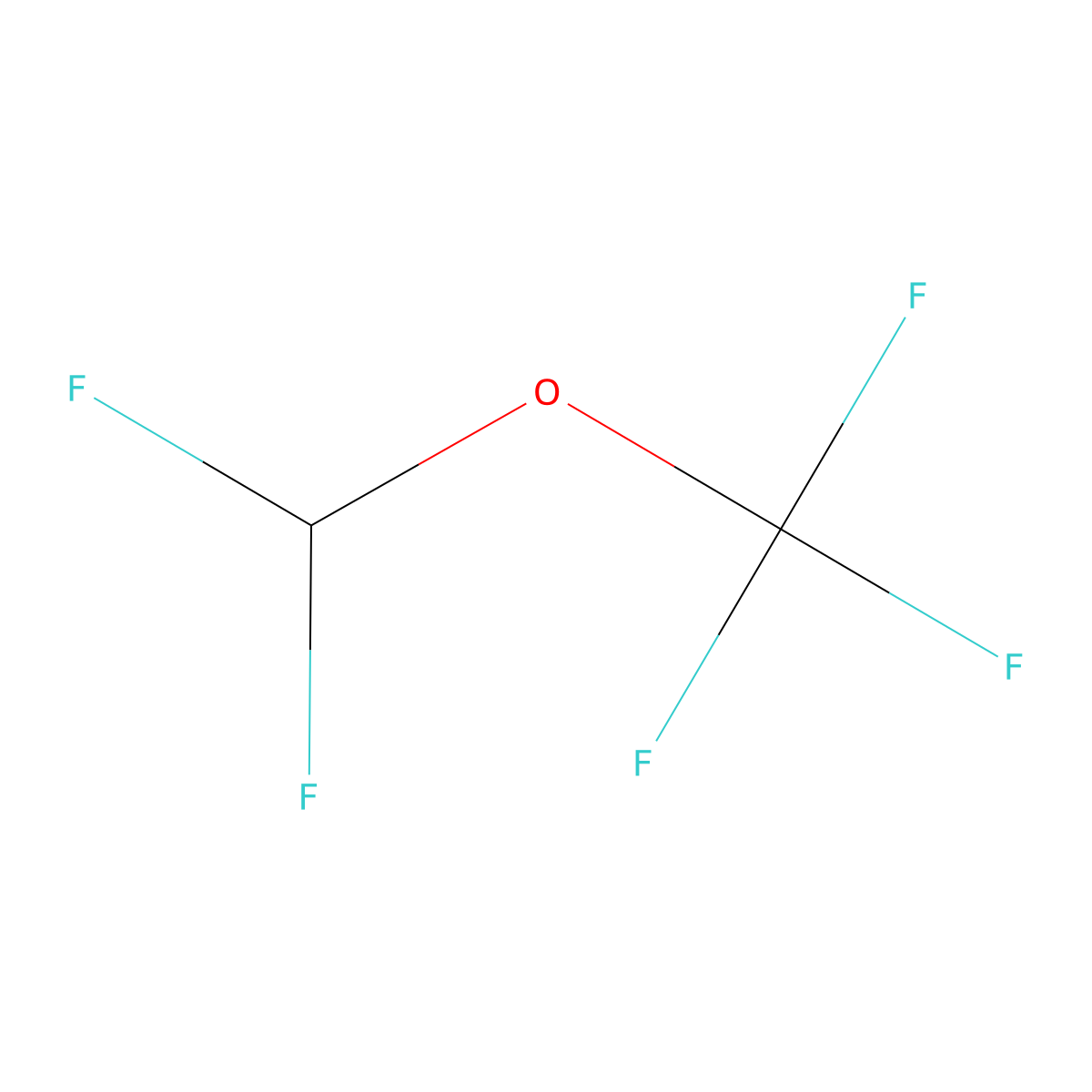 Methane, (difluoromethoxy)trifluoro- molecular structure, CAS 3822-68-2