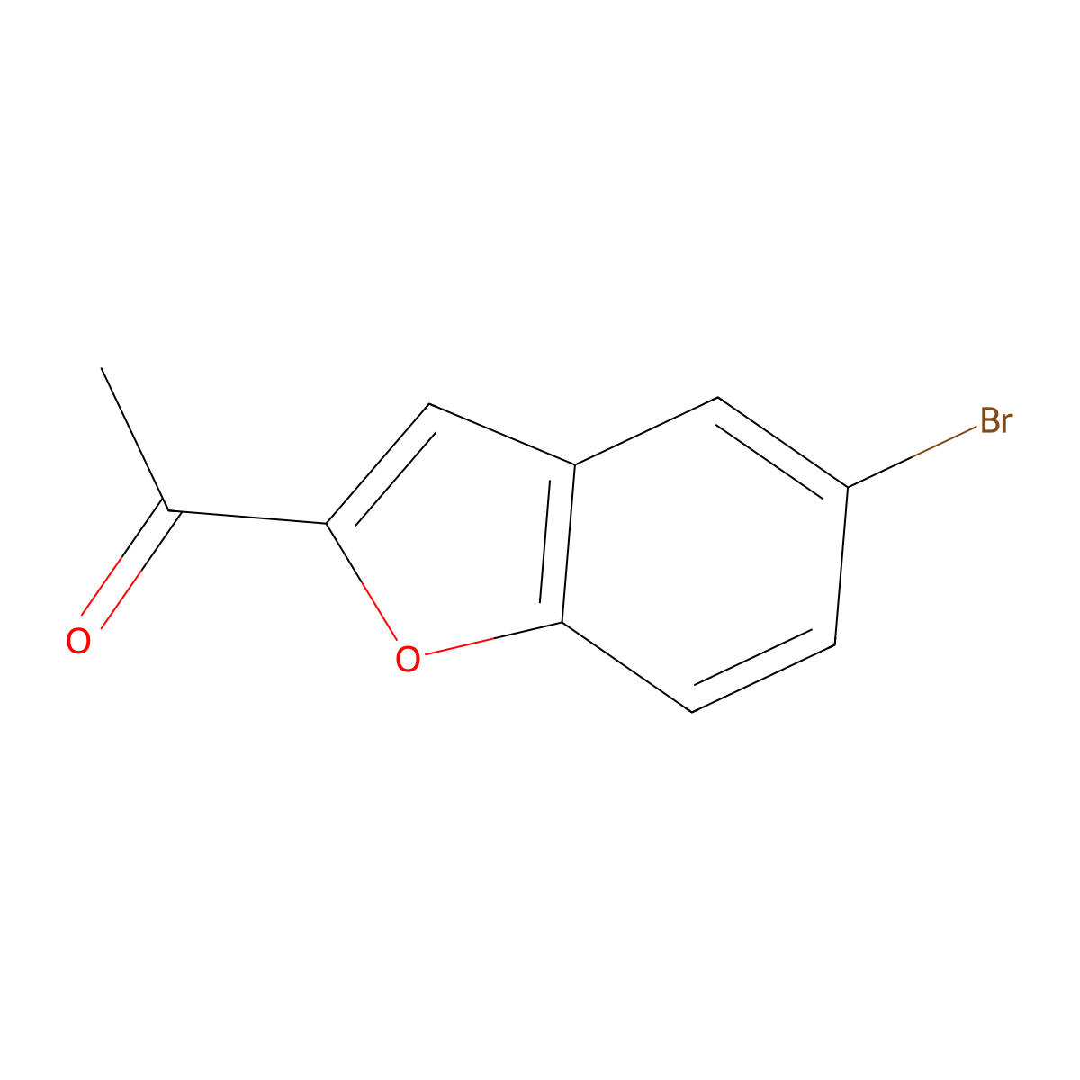 1-(5-Bromo-1-benzofuran-2-yl)ethan-1-one molecular structure, CAS 38220-75-6