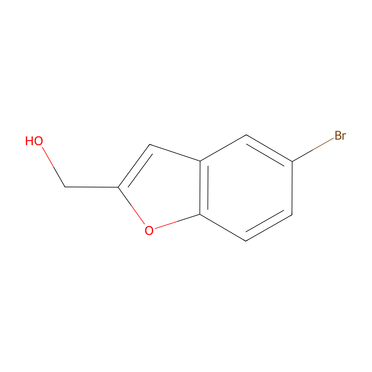 (5-Bromo-1-benzofuran-2-yl)methanol molecular structure, CAS 38220-77-8