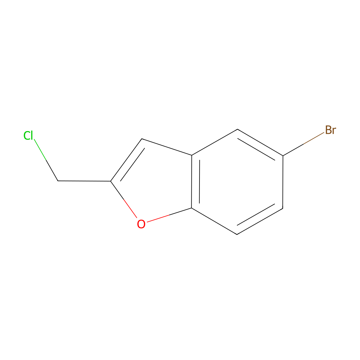 5-Bromo-2-(chloromethyl)benzo[b]furan molecular structure, CAS 38220-78-9