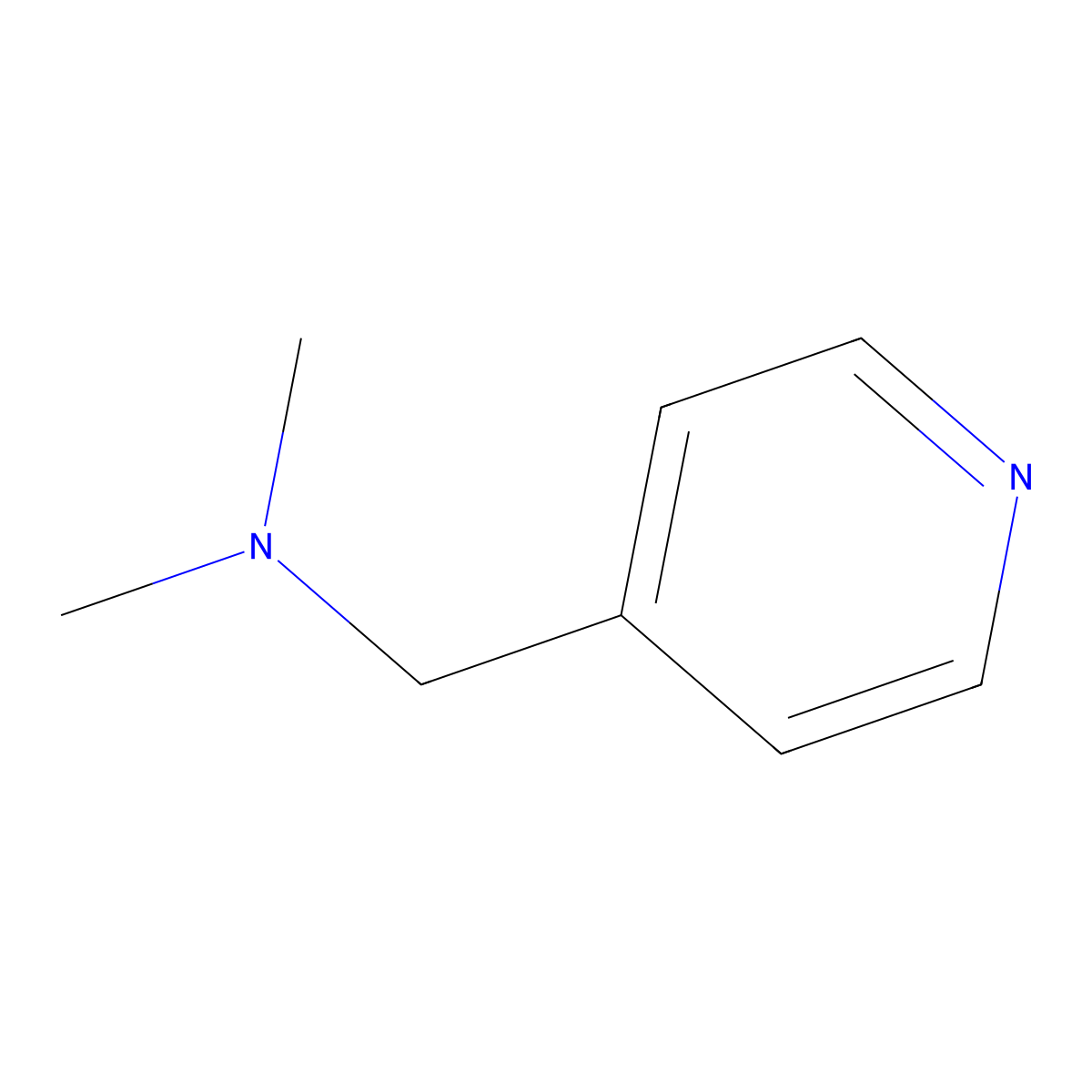 4-pyridinemethanamine, N,N-dimethyl- molecular structure, CAS 38222-85-4