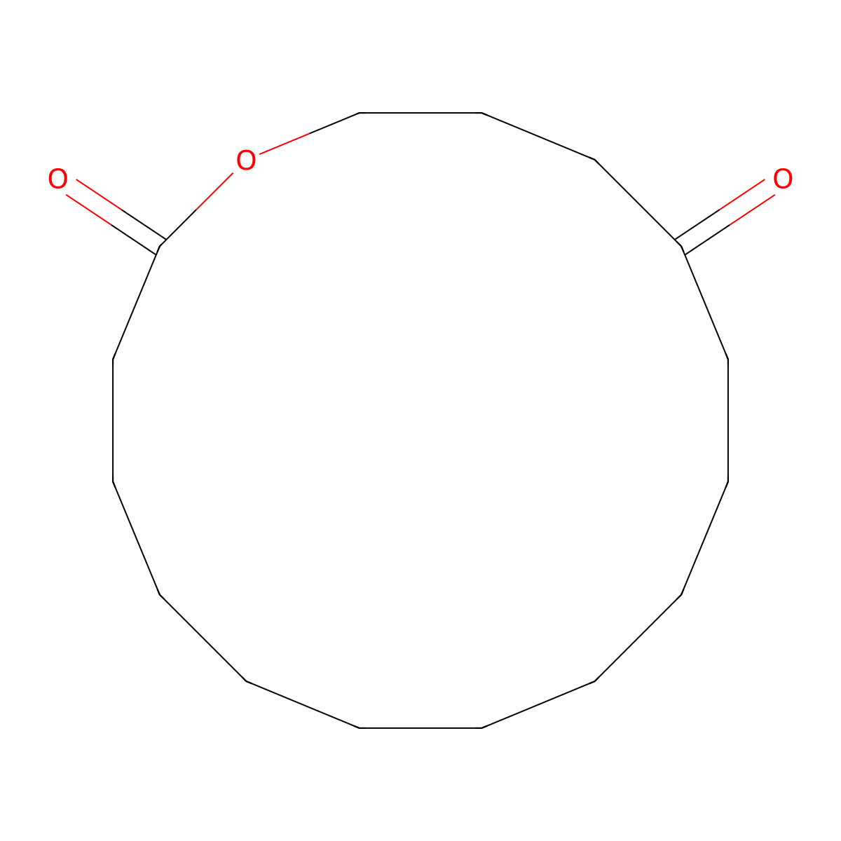 Oxacyclohexadecane-2,13-dione molecular structure, CAS 38223-29-9