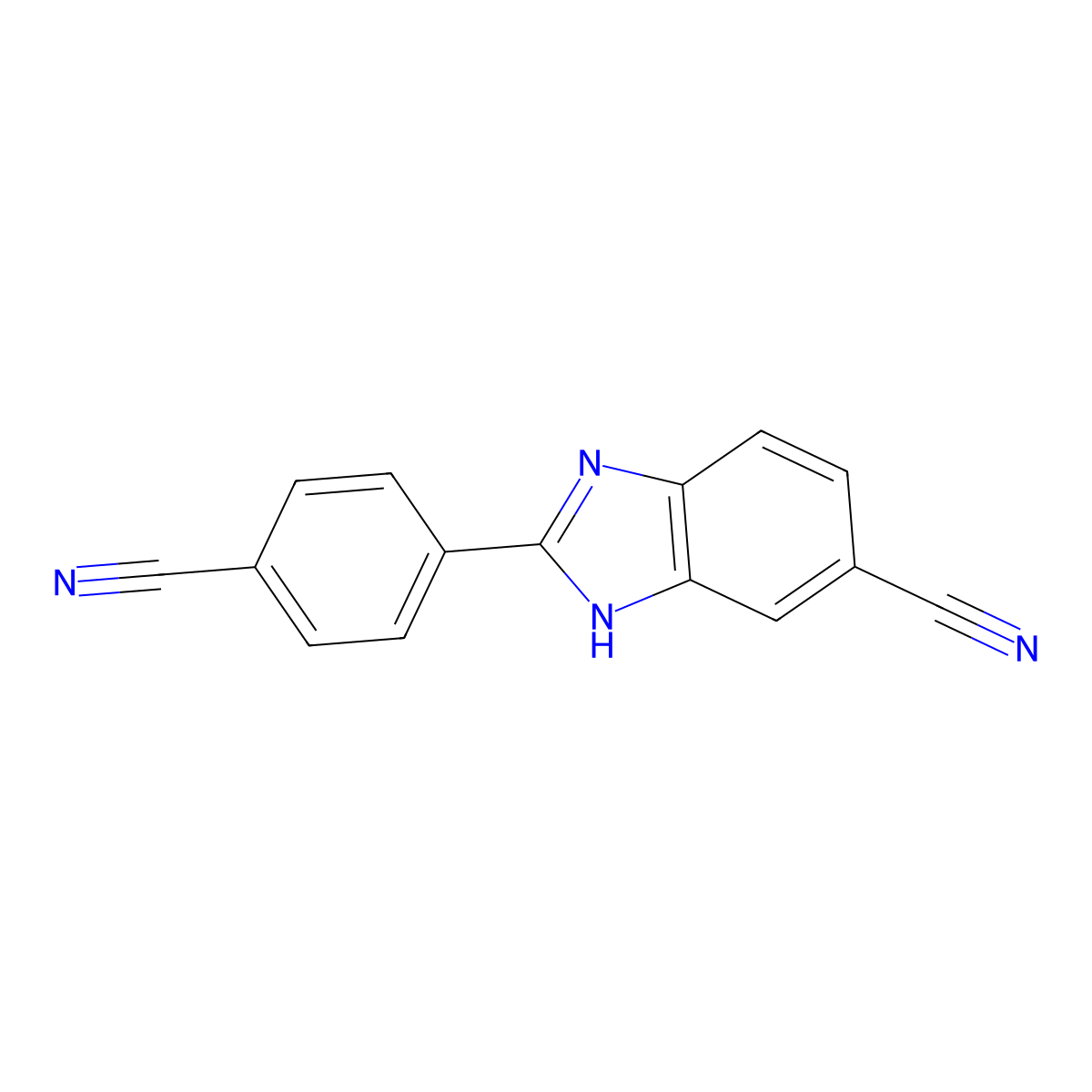 2-(4-Cyanophenyl)-1H-benzo[d]imidazole-6-carbonitrile molecular structure, CAS 38224-22-5