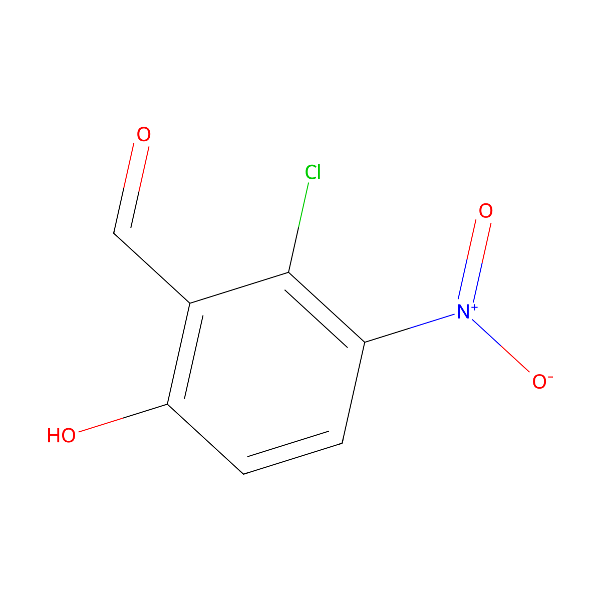 2-Chloro-6-hydroxy-3-nitrobenzaldehyde molecular structure, CAS 38226-05-0