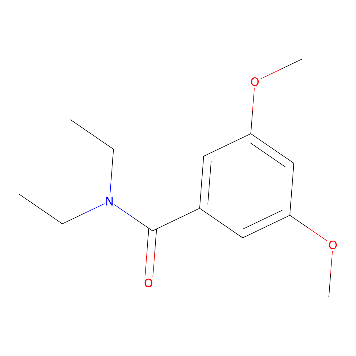N,N-diethyl-3,5-dimethoxybenzamide molecular structure, CAS 38228-27-2