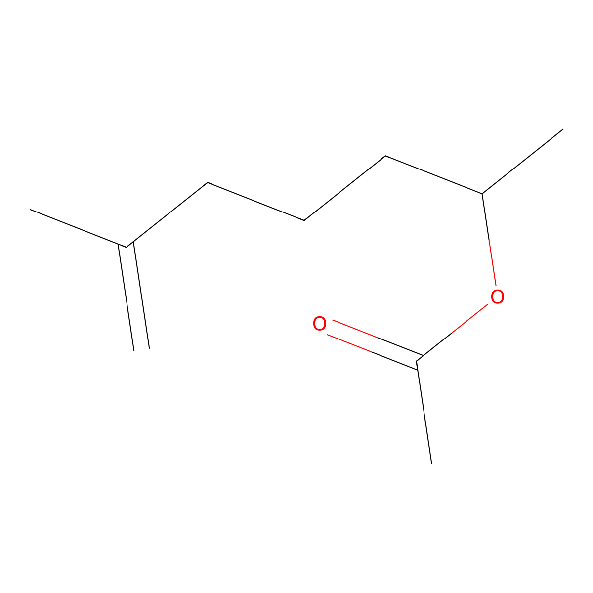 6-Hepten-2-ol, 6-methyl-, 2-acetate molecular structure, CAS 38228-51-2
