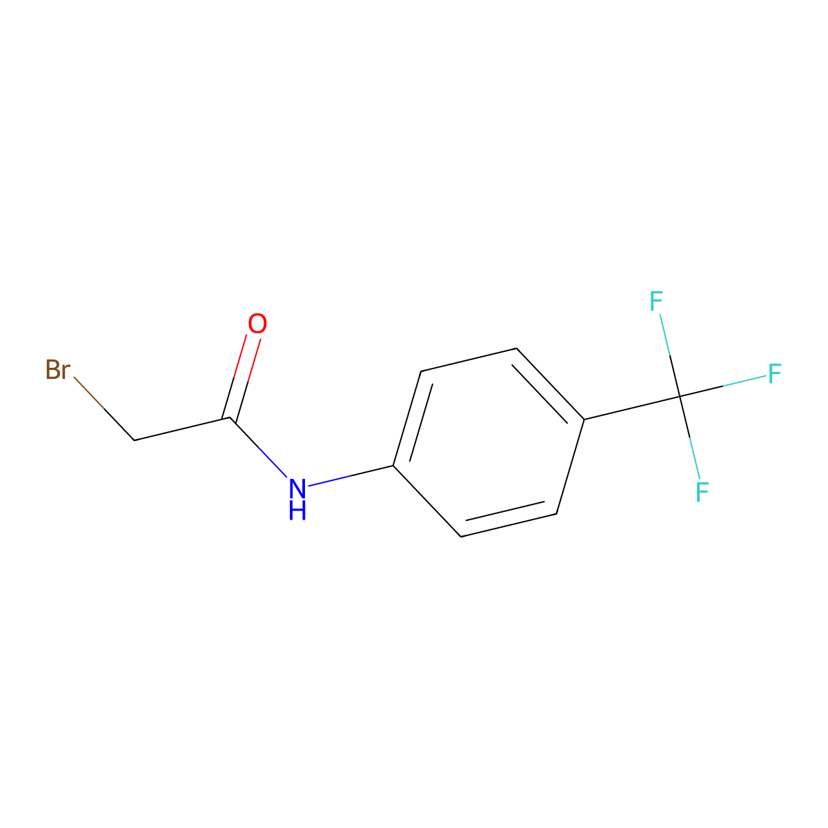 4-(Trifluoromethyl)-alpha-bromo-acetanilide molecular structure, CAS 3823-19-6