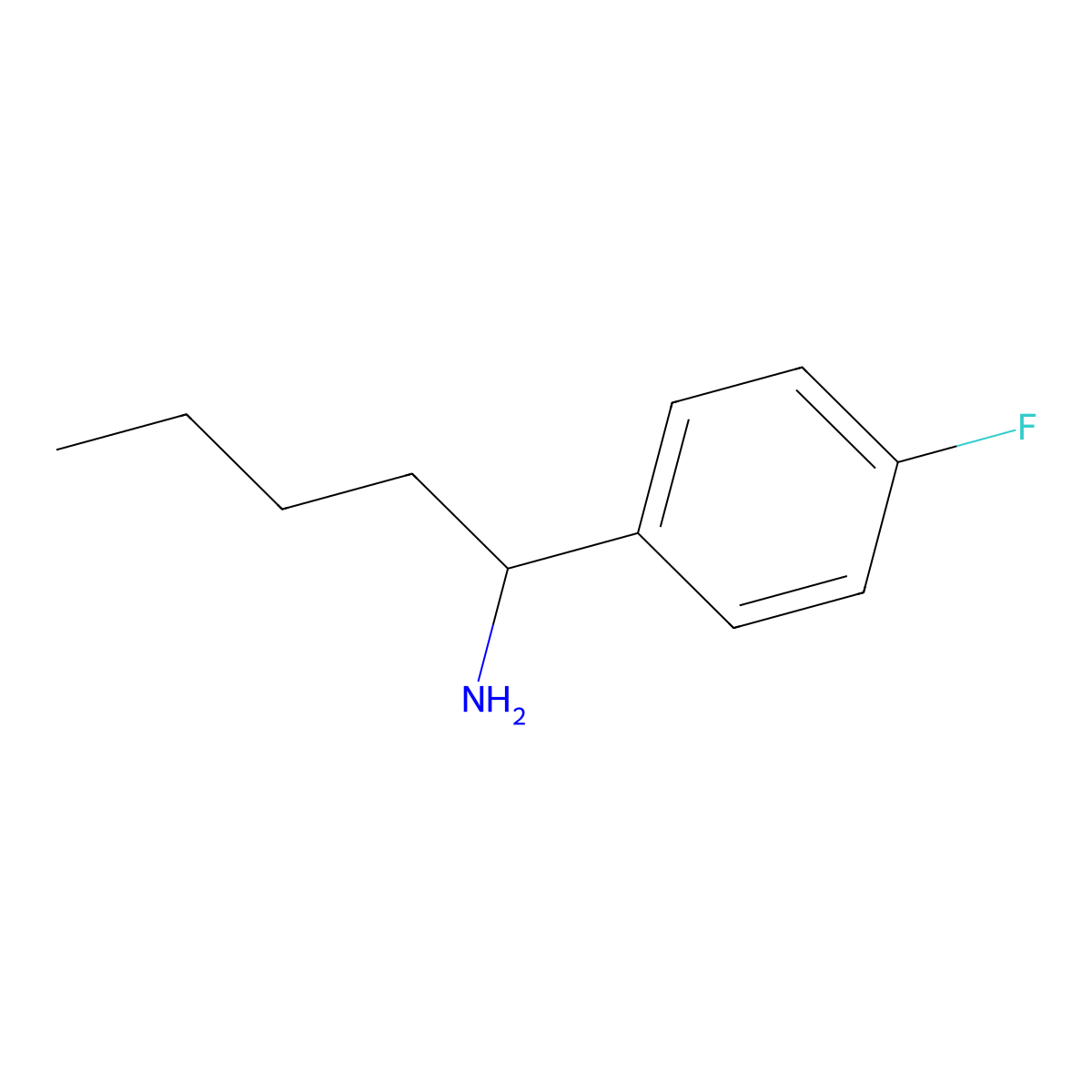 1-(4-Fluorophenyl)pentan-1-amine molecular structure, CAS 3823-26-5