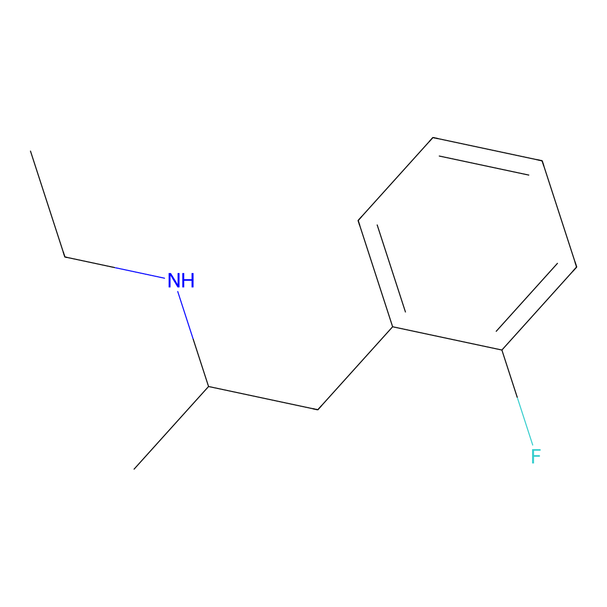 2-Fluoroethamphetamine molecular structure, CAS 3823-29-8
