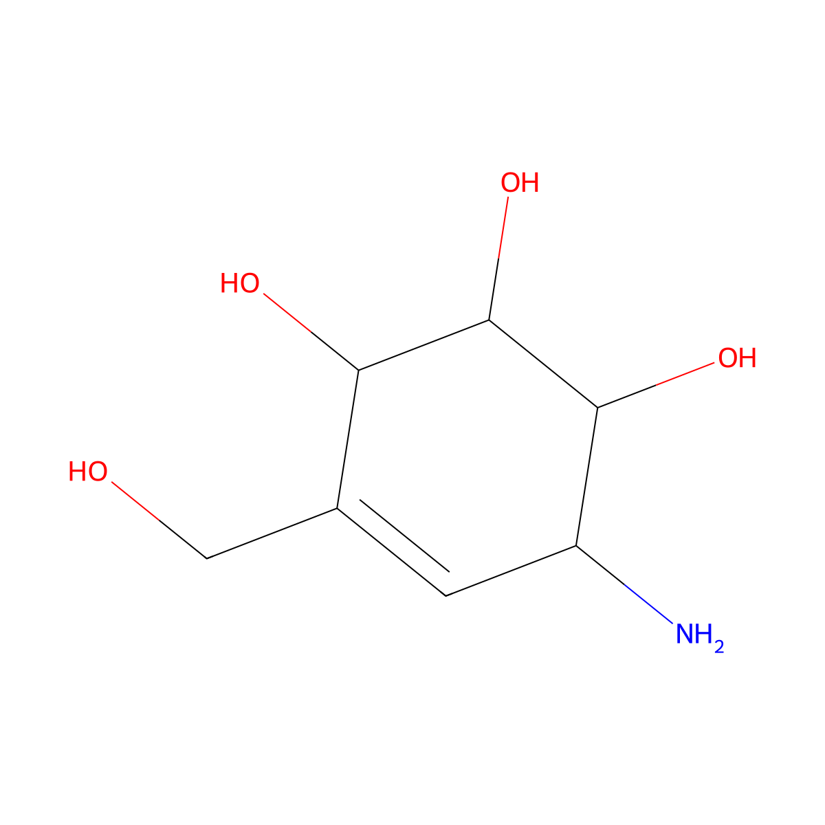 Valienamine molecular structure, CAS 38231-86-6