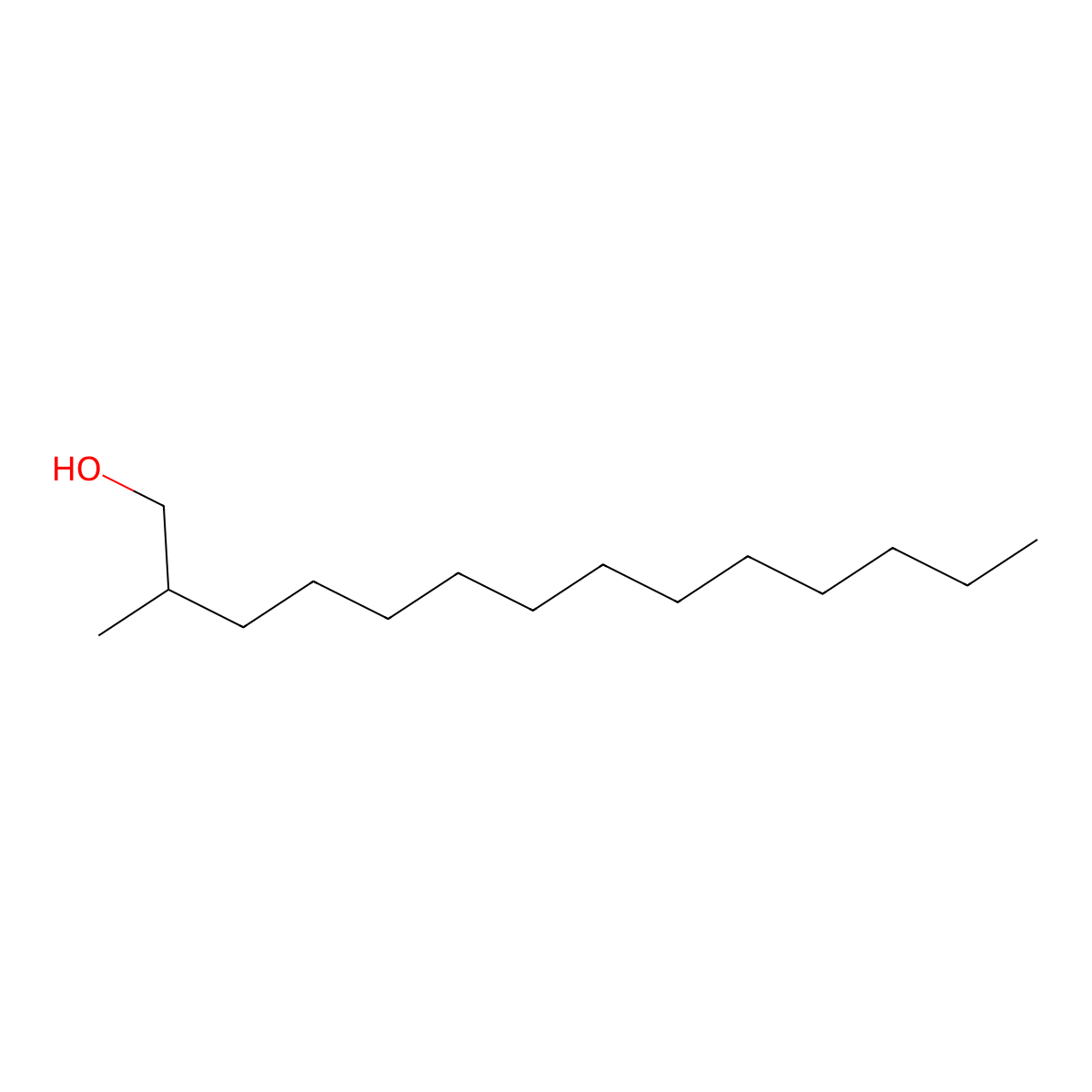 2-Methyltetradecan-1-ol molecular structure, CAS 38231-91-3