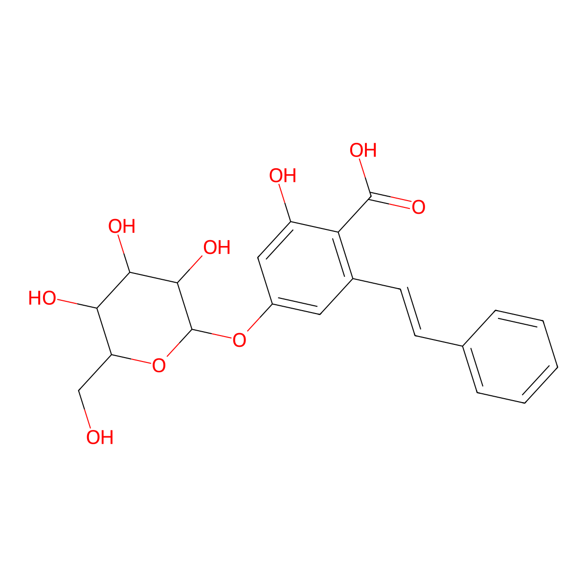 Gaylussacin molecular structure, CAS 38232-08-5
