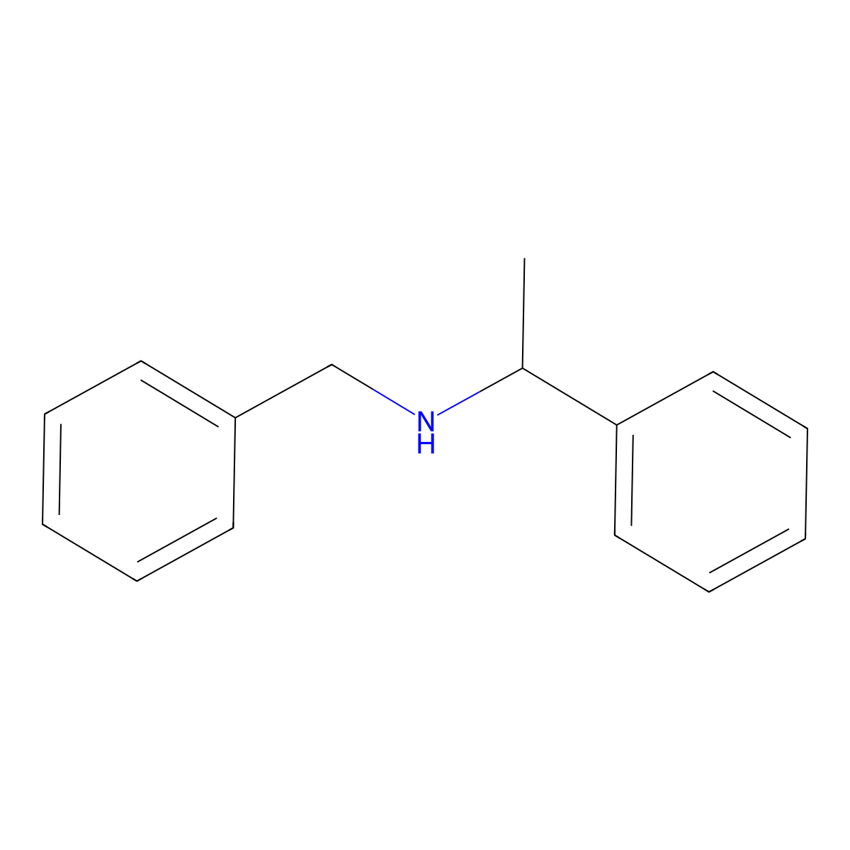 (+)-Benzylphenethylamine molecular structure, CAS 38235-77-7