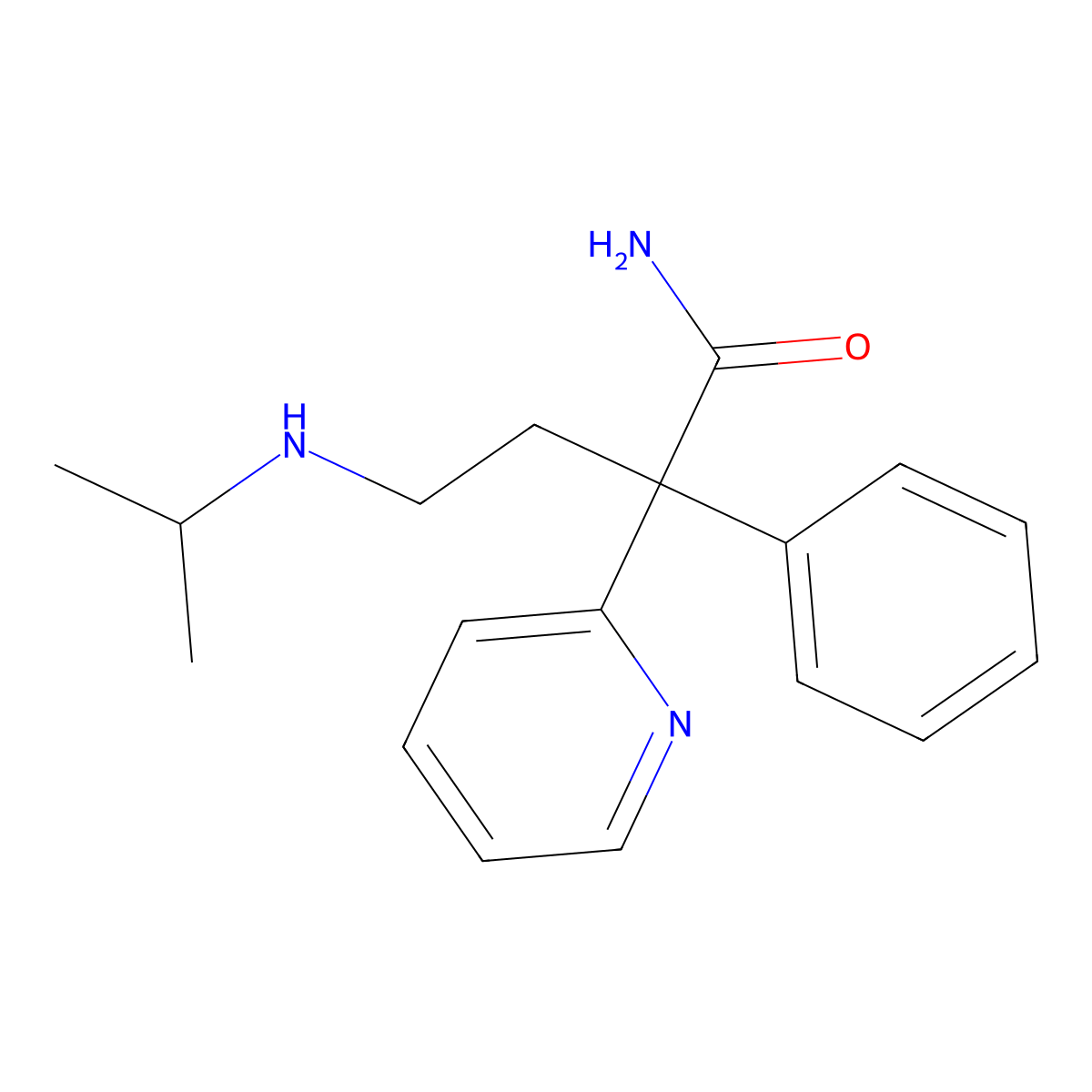 Mono-N-dealkyldisopyramide molecular structure, CAS 38236-46-3