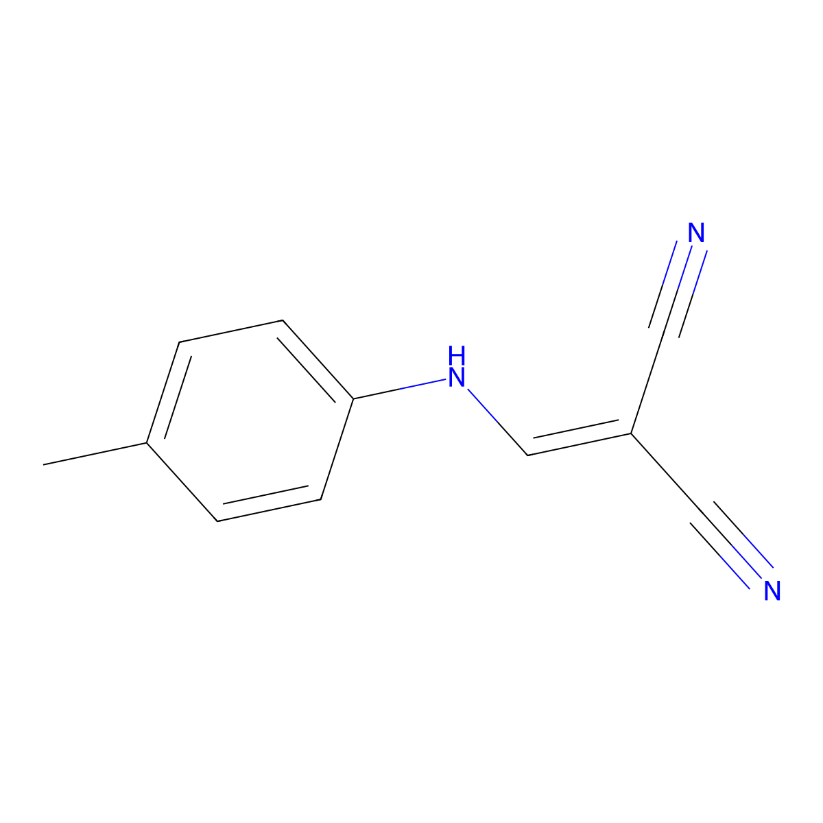 2-(4-Toluidinomethylene)malononitrile molecular structure, CAS 38238-90-3