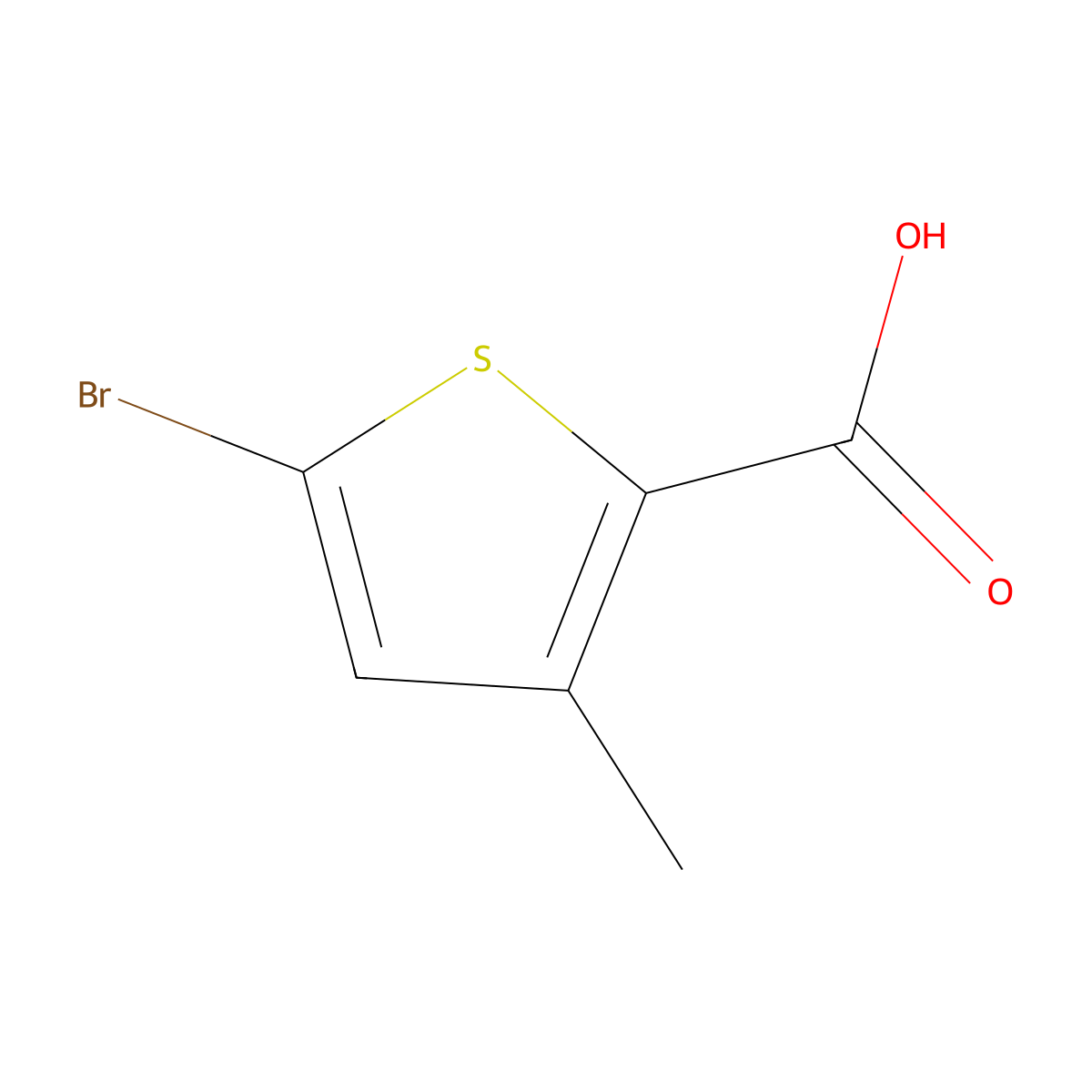 5-Bromo-3-methylthiophene-2-carboxylic acid molecular structure, CAS 38239-45-1