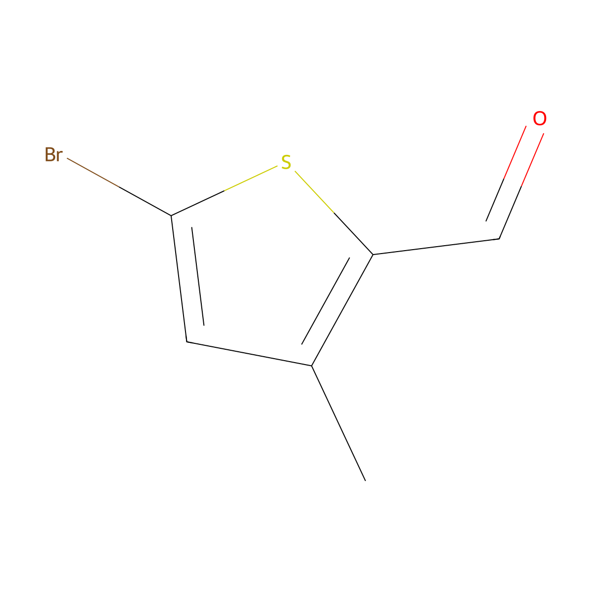 5-Bromo-3-methylthiophene-2-carbaldehyde molecular structure, CAS 38239-46-2