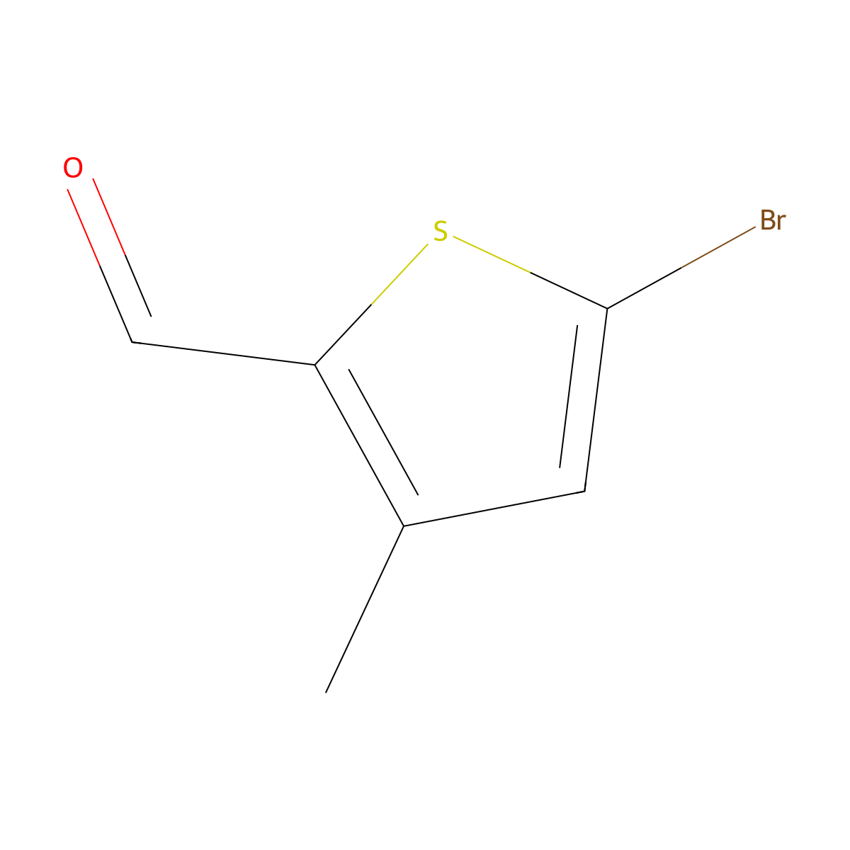 5-Bromo-3-methylthiophene-2-carbaldehyde molecular structure, CAS 38239-46-2