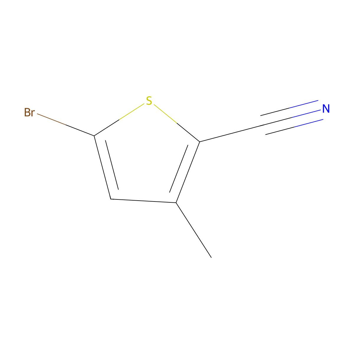 5-Bromo-3-methylthiophene-2-carbonitrile molecular structure, CAS 38239-48-4