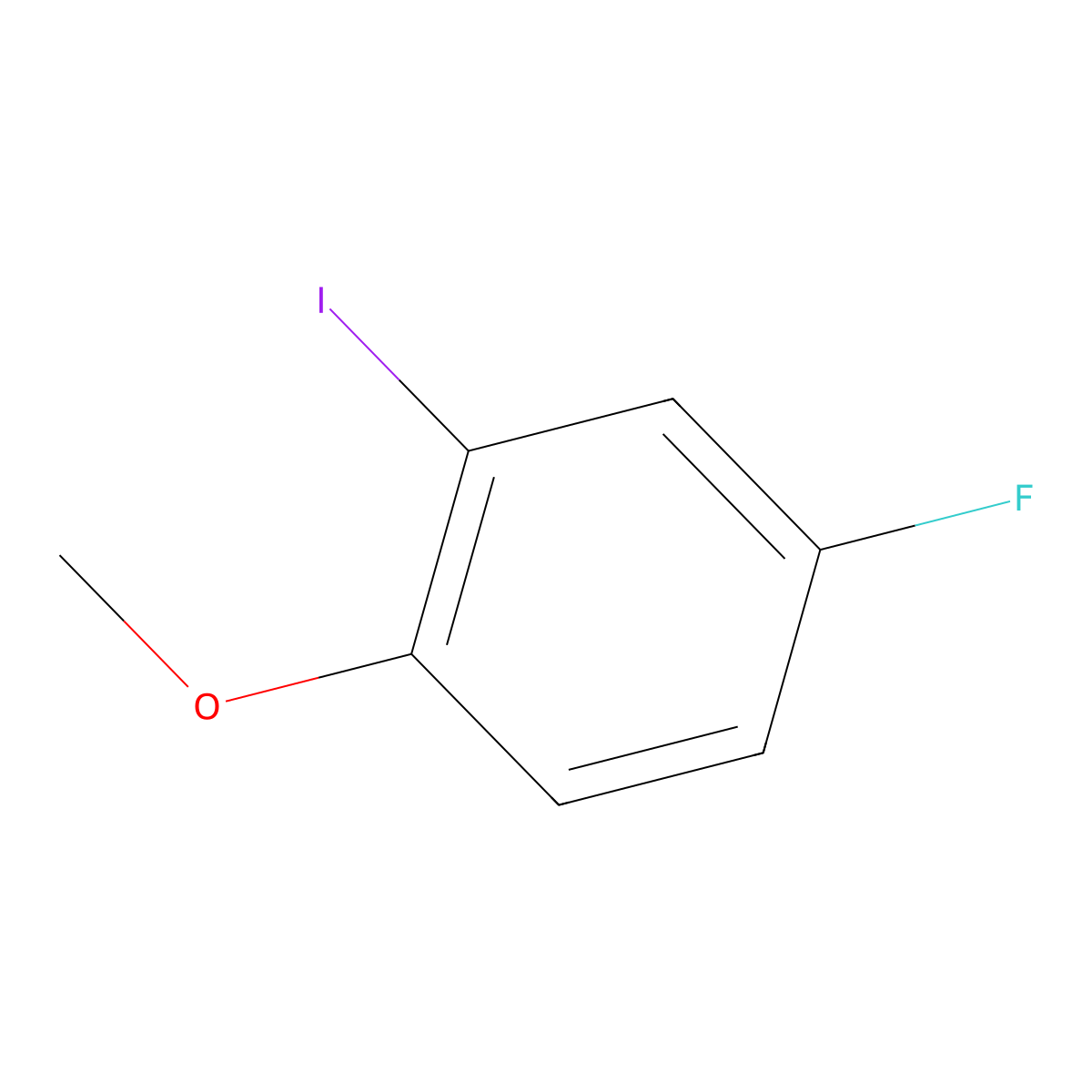 4-Fluoro-2-iodoanisole molecular structure, CAS 3824-22-4