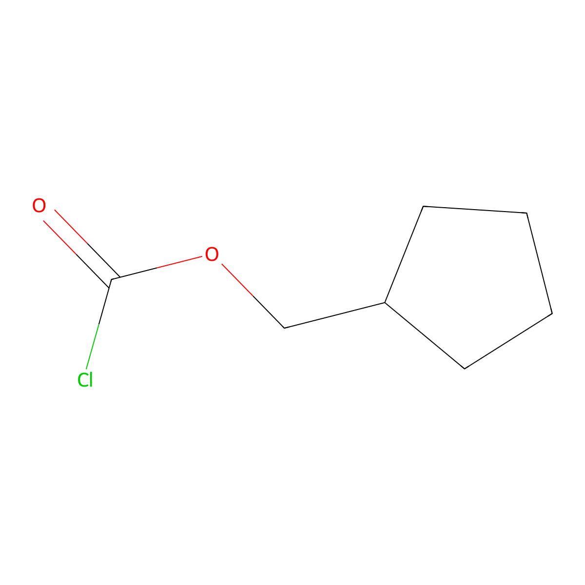 Cyclopentylmethyl chloroformate molecular structure, CAS 38240-04-9
