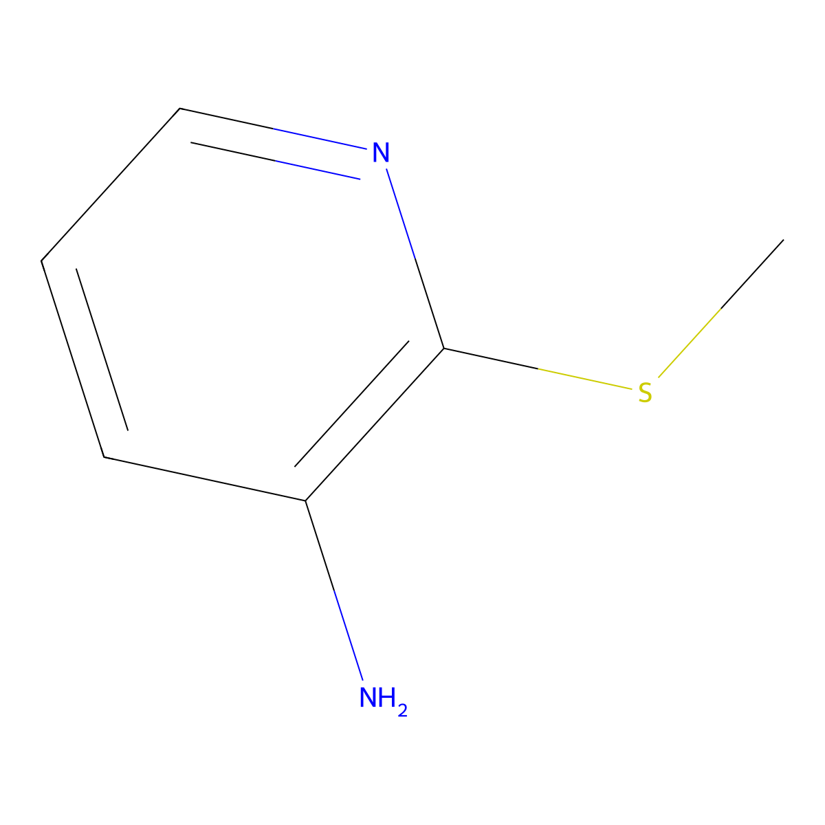 3-Amino-2-methylthiopyridine molecular structure, CAS 38240-22-1
