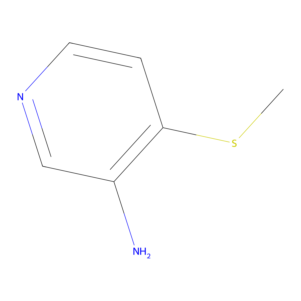 4-(Methylsulfanyl)pyridin-3-amine molecular structure, CAS 38240-24-3