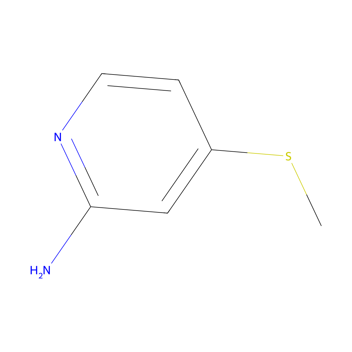 4-(Methylsulfanyl)pyridin-2-amine molecular structure, CAS 38240-26-5