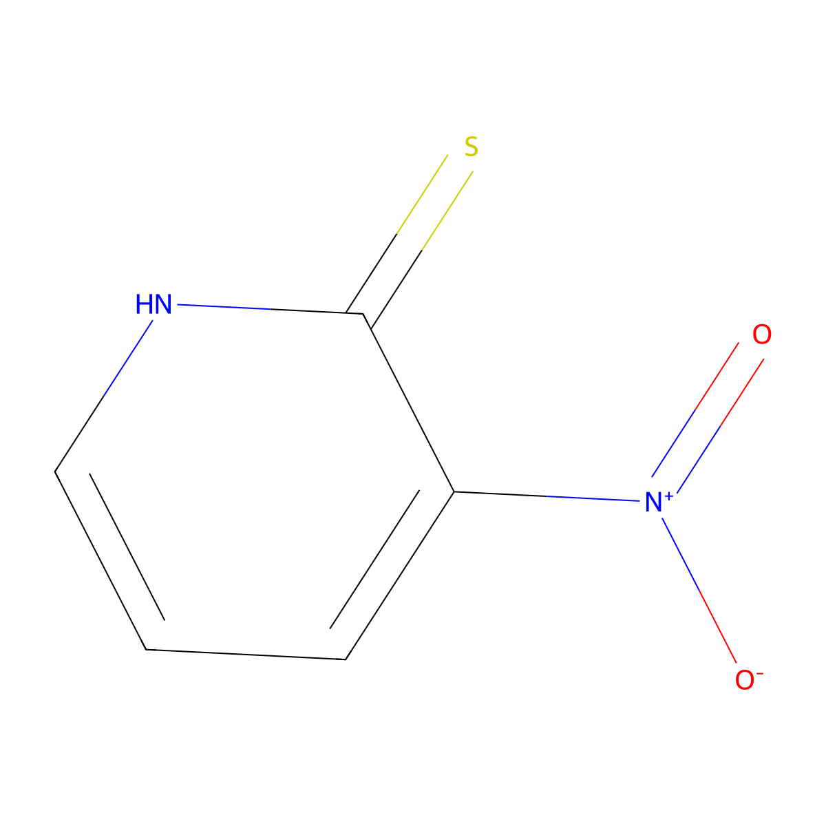 2-Mercapto-3-nitropyridine molecular structure, CAS 38240-29-8