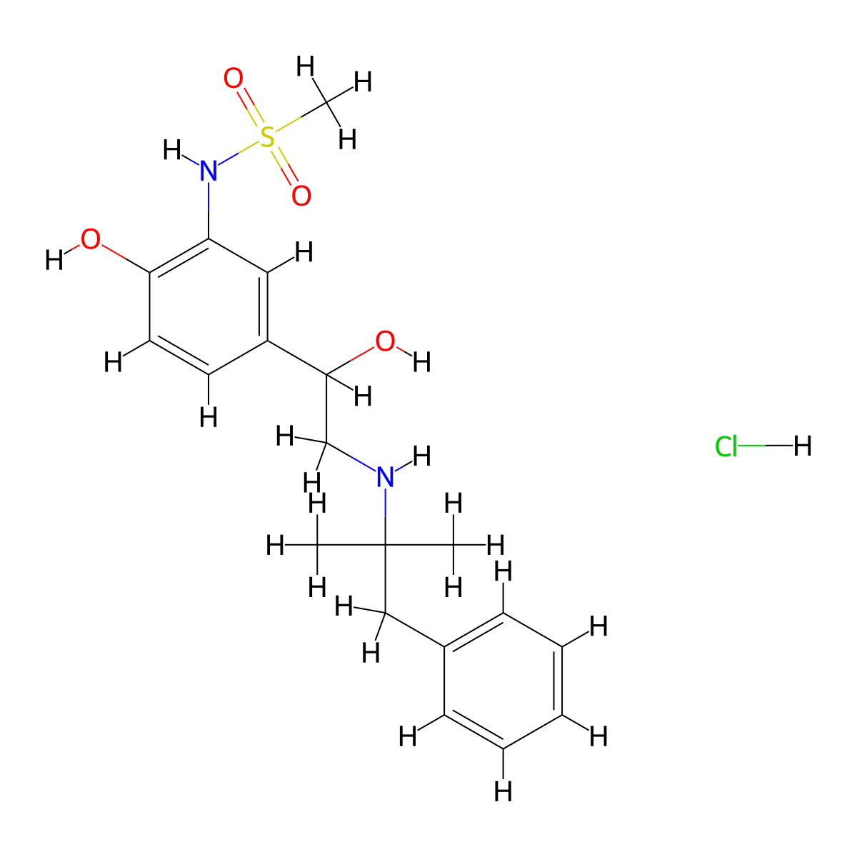 Zinterol Hydrochloride molecular structure, CAS 38241-28-0