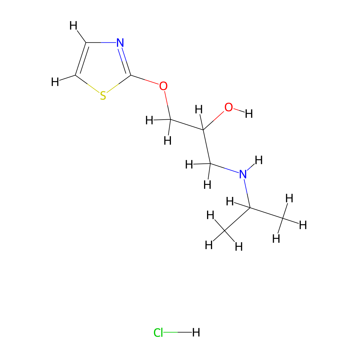 Tazolol Hydrochloride molecular structure, CAS 38241-39-3