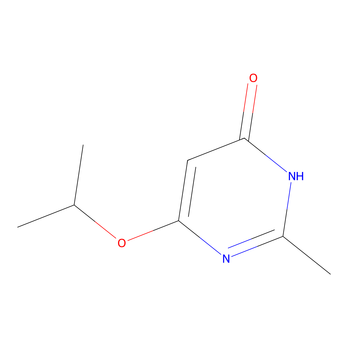 4-Hydroxy-2-methyl-6-(iso-propoxy)pyrimidine molecular structure, CAS 38249-36-4