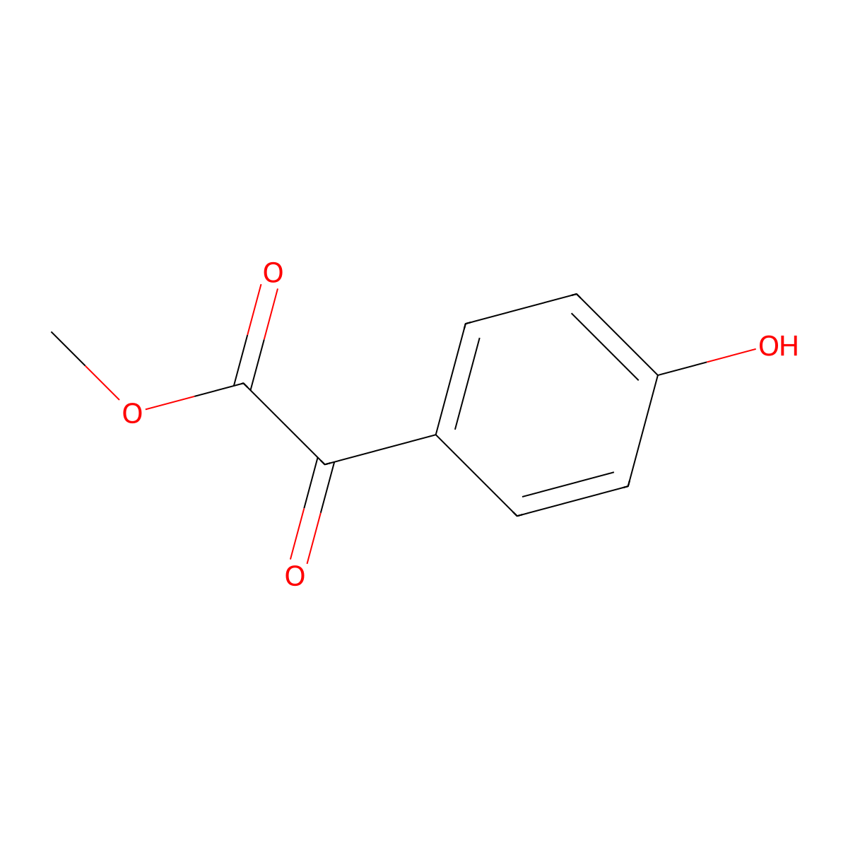Benzeneacetic acid, 4-hydroxy-alpha-oxo-, methyl ester molecular structure, CAS 38250-16-7