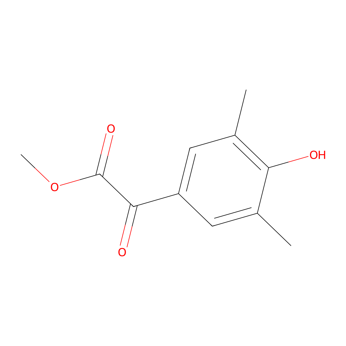 Methyl (4-hydroxy-3,5-dimethylphenyl)(oxo)acetate molecular structure, CAS 38250-18-9
