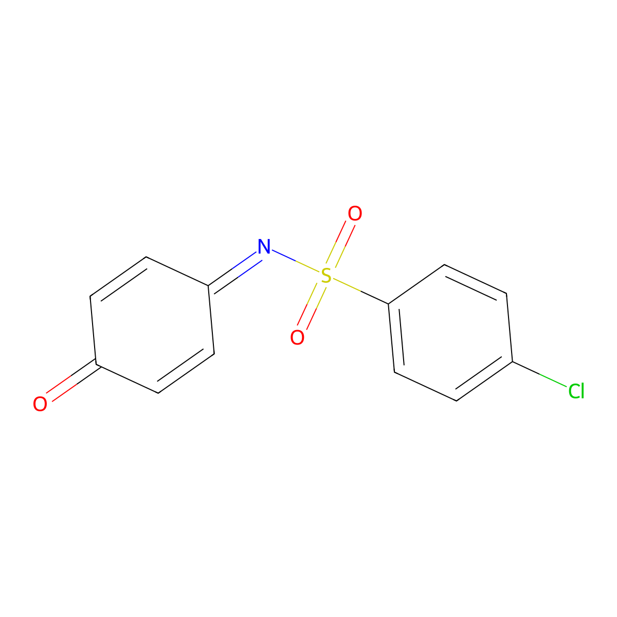 4-Chloro-N-(4-oxo-2,5-cyclohexadien-1-ylidene)benzenesulfonamide molecular structure, CAS 38250-73-6