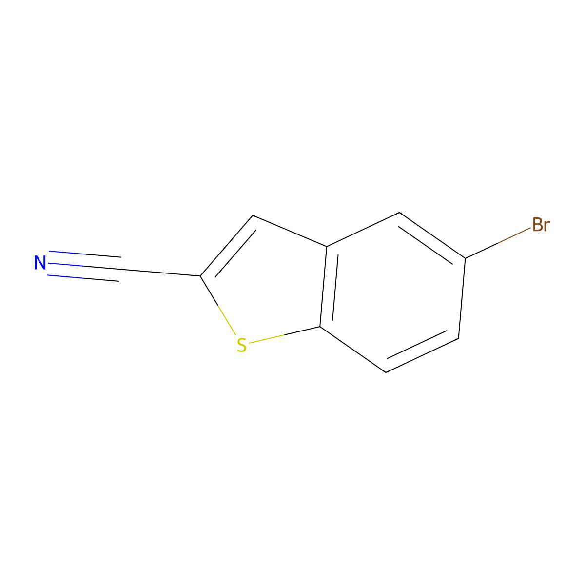 5-Bromobenzo[B]thiophene-2-carbonitrile molecular structure, CAS 38251-66-0