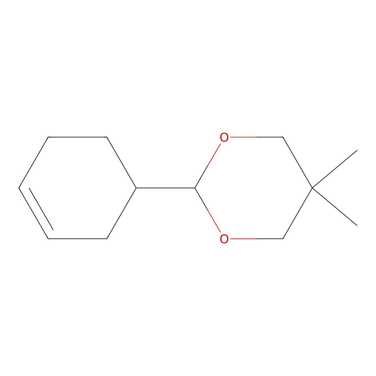 2-(Cyclohex-3-en-1-yl)-5,5-dimethyl-1,3-dioxane molecular structure, CAS 38252-10-7