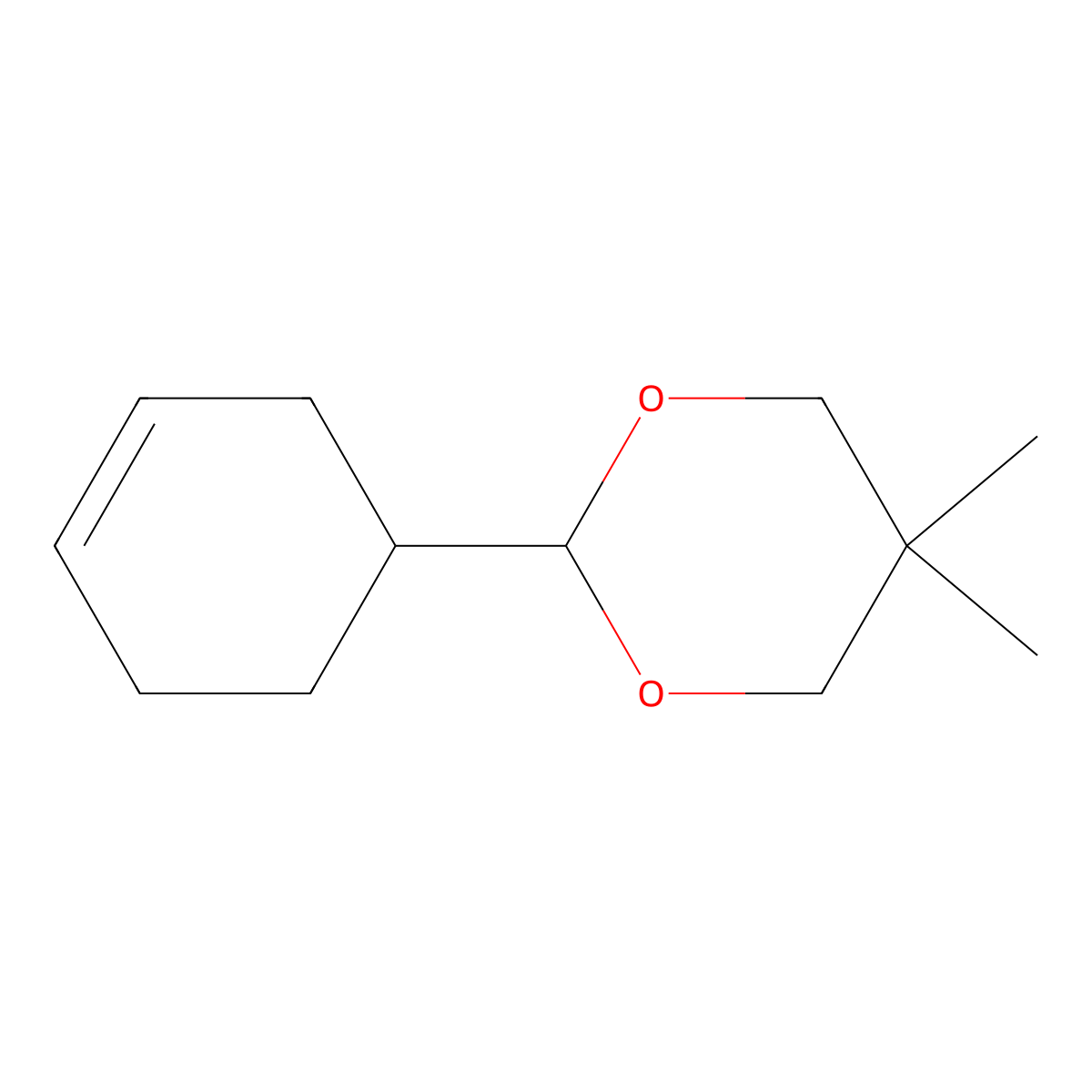 2-(Cyclohex-3-en-1-yl)-5,5-dimethyl-1,3-dioxane molecular structure, CAS 38252-10-7