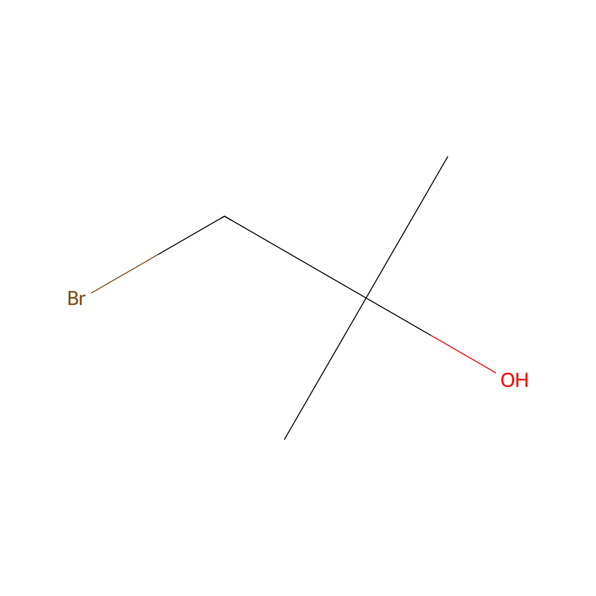 1-Bromo-2-methylpropan-2-ol molecular structure, CAS 38254-49-8