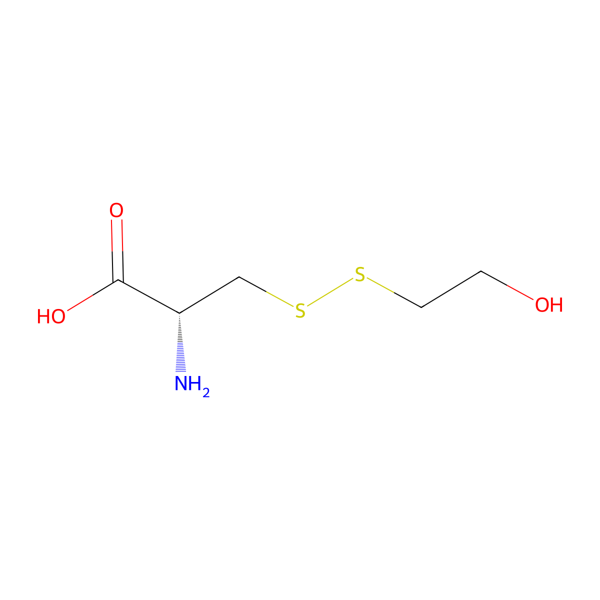 S-(2-Hydroxyethylthio)cysteine molecular structure, CAS 38254-63-6
