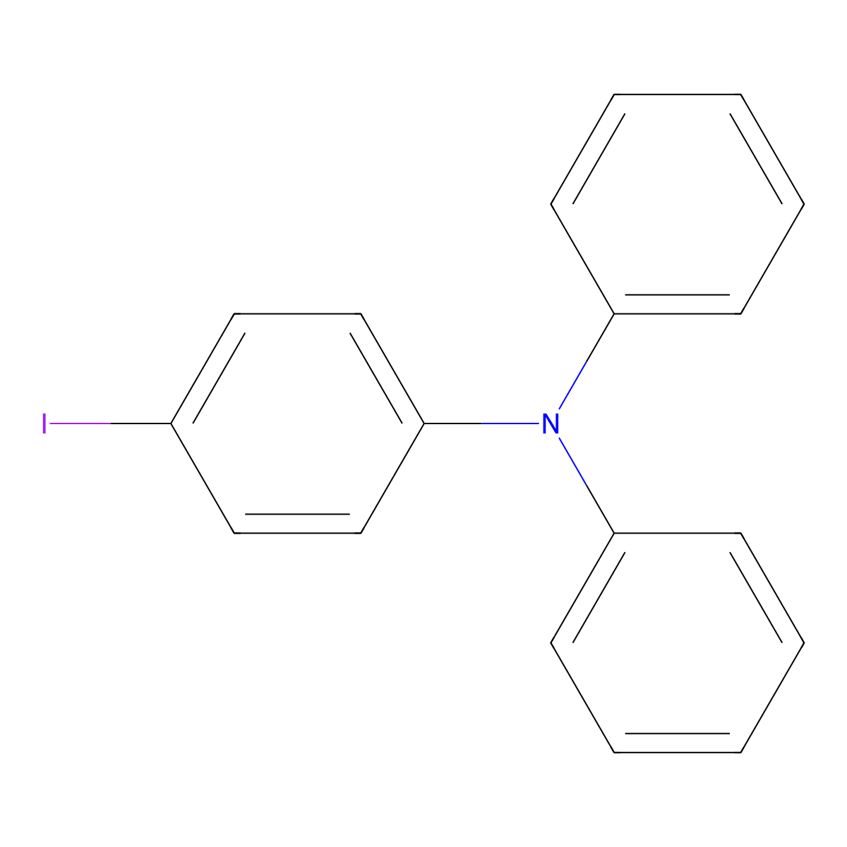 4-Iodotriphenylamine molecular structure, CAS 38257-52-2